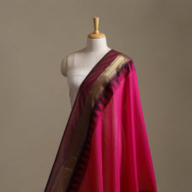 Pink - Kanchipuram Cotton Fabric with Zari Border 16