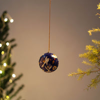 Ball - Kashmir Handpainted Christmas Ornament 01