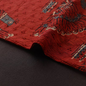 Kutch Hand Block Ajrakh Print Natural Dyed Cotton Hakoba Fabric 01