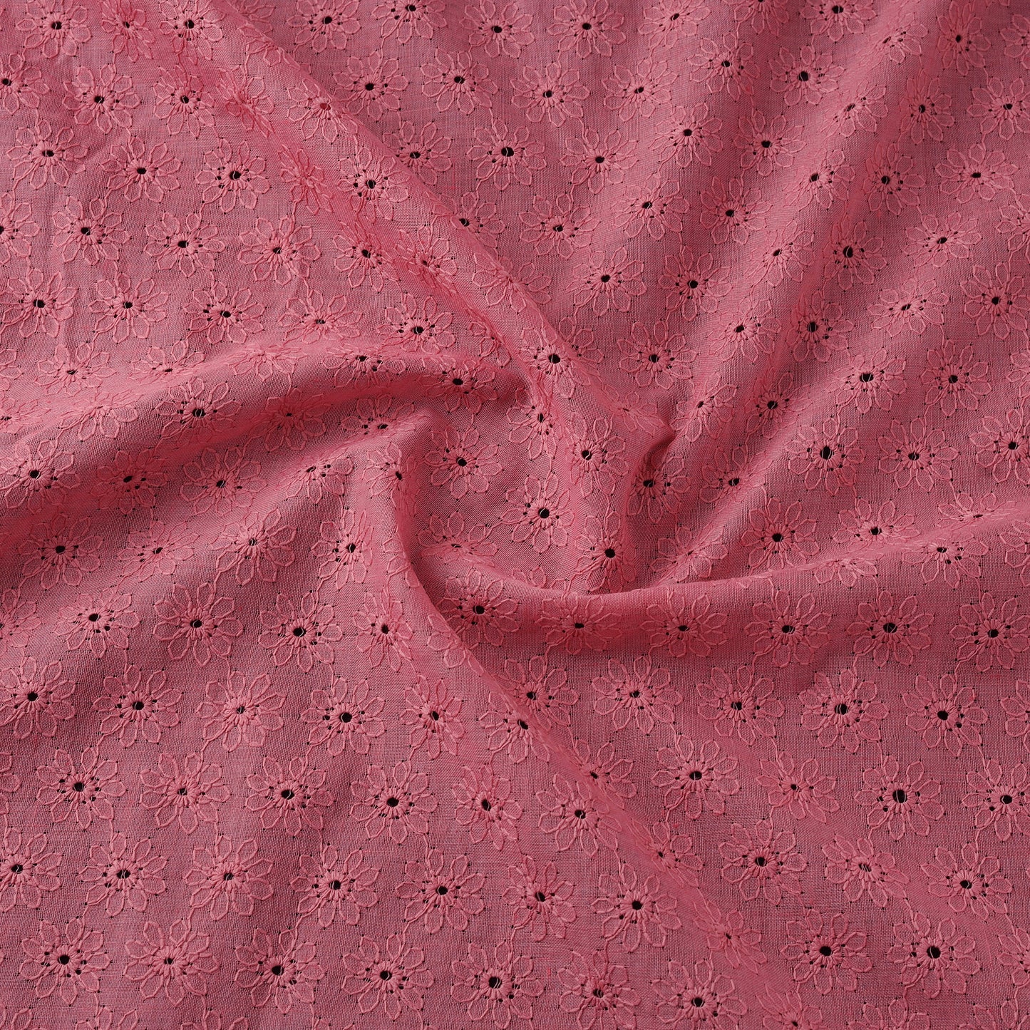 Floral Embroidered Cotton Hakoba Fabric 02