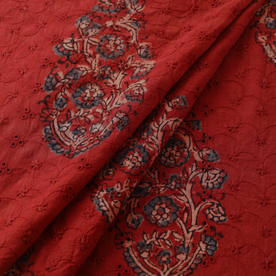 Red - kutch hand block ajrakh print natural dyed cotton