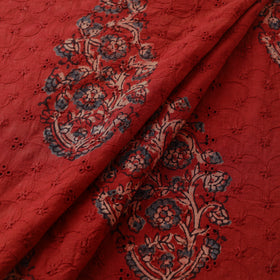 Kutch Hand Block Ajrakh Print Natural Dyed Cotton Hakoba Fabric 02
