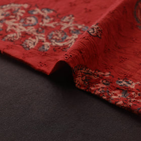 Kutch Hand Block Ajrakh Print Natural Dyed Cotton Hakoba Fabric 02