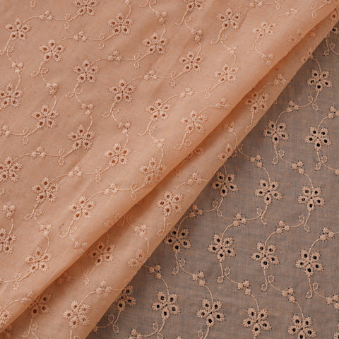 Floral Embroidered Cotton Hakoba Fabric 03
