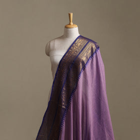 Purple - Kanchipuram Cotton Fabric with Zari Border 19