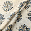 Beige - kutch hand block ajrakh print natural dyed cotton