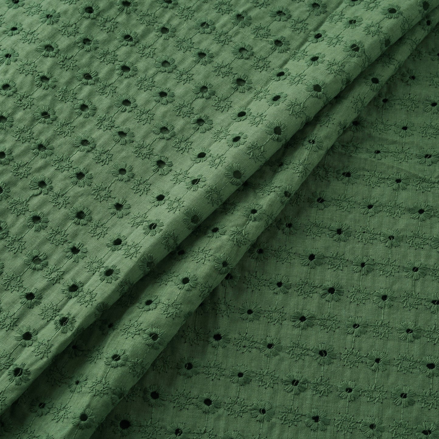 Floral Embroidered Cotton Hakoba Fabric 04