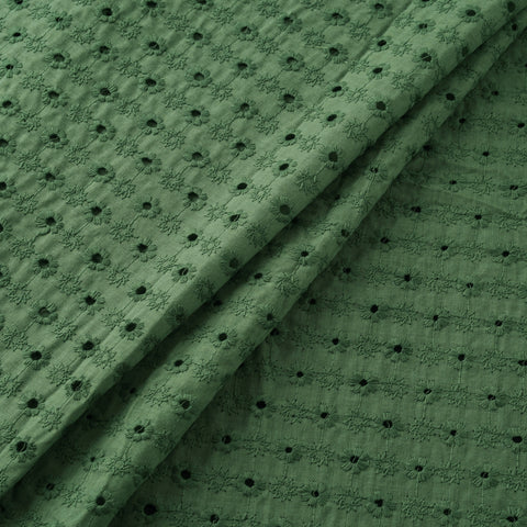 Floral Embroidered Cotton Hakoba Fabric 04