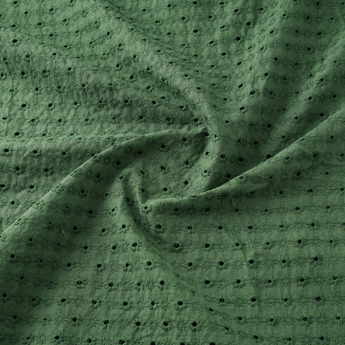 Floral Embroidered Cotton Hakoba Fabric 04