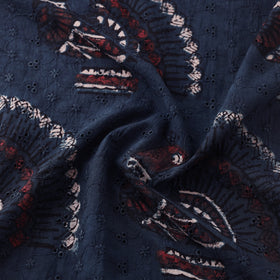 Kutch Hand Block Ajrakh Print Natural Dyed Cotton Hakoba Fabric 04