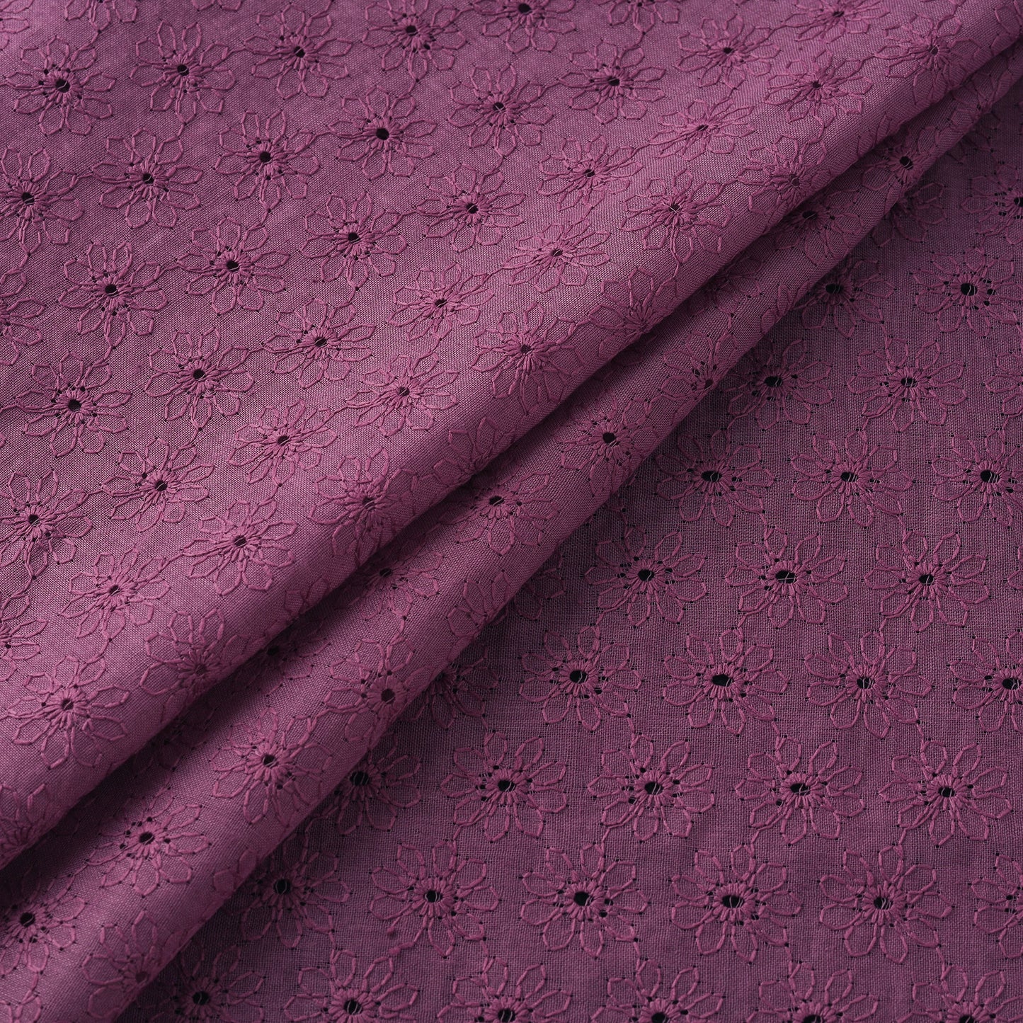 Floral Embroidered Cotton Hakoba Fabric 05