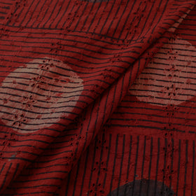 Kutch Hand Block Ajrakh Print Natural Dyed Cotton Hakoba Fabric 05