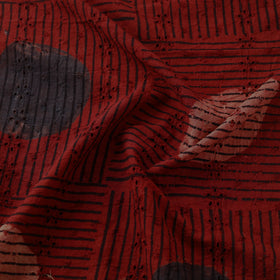 Kutch Hand Block Ajrakh Print Natural Dyed Cotton Hakoba Fabric 05