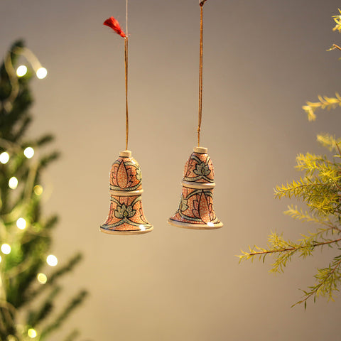 Bell - Kashmir Handpainted Christmas Ornament (Set of 2) 18