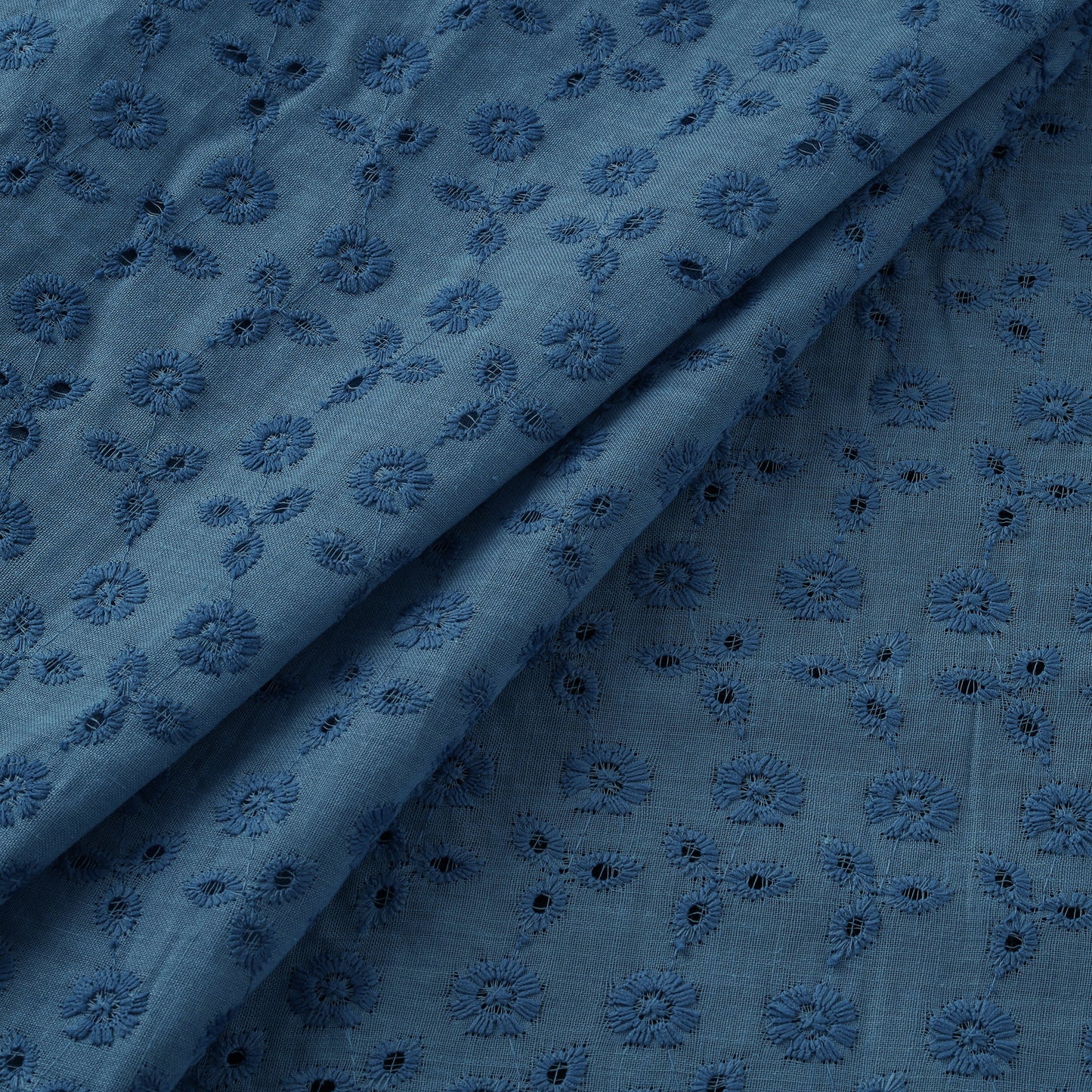 Floral Embroidered Cotton Hakoba Fabric 08