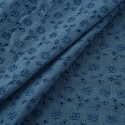 Floral Embroidered Cotton Hakoba Fabric 08