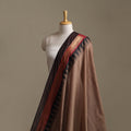 Brown - Kanchipuram Cotton Fabric with Zari Border 34