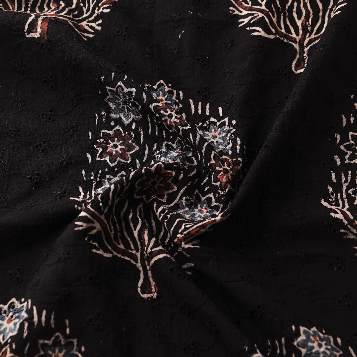 Kutch Hand Block Ajrakh Print Natural Dyed Cotton Hakoba Fabric 32