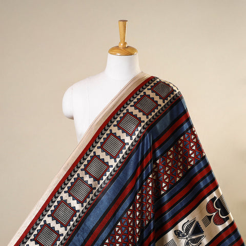 Multicolor - natural dyed mashru silk fabric 24