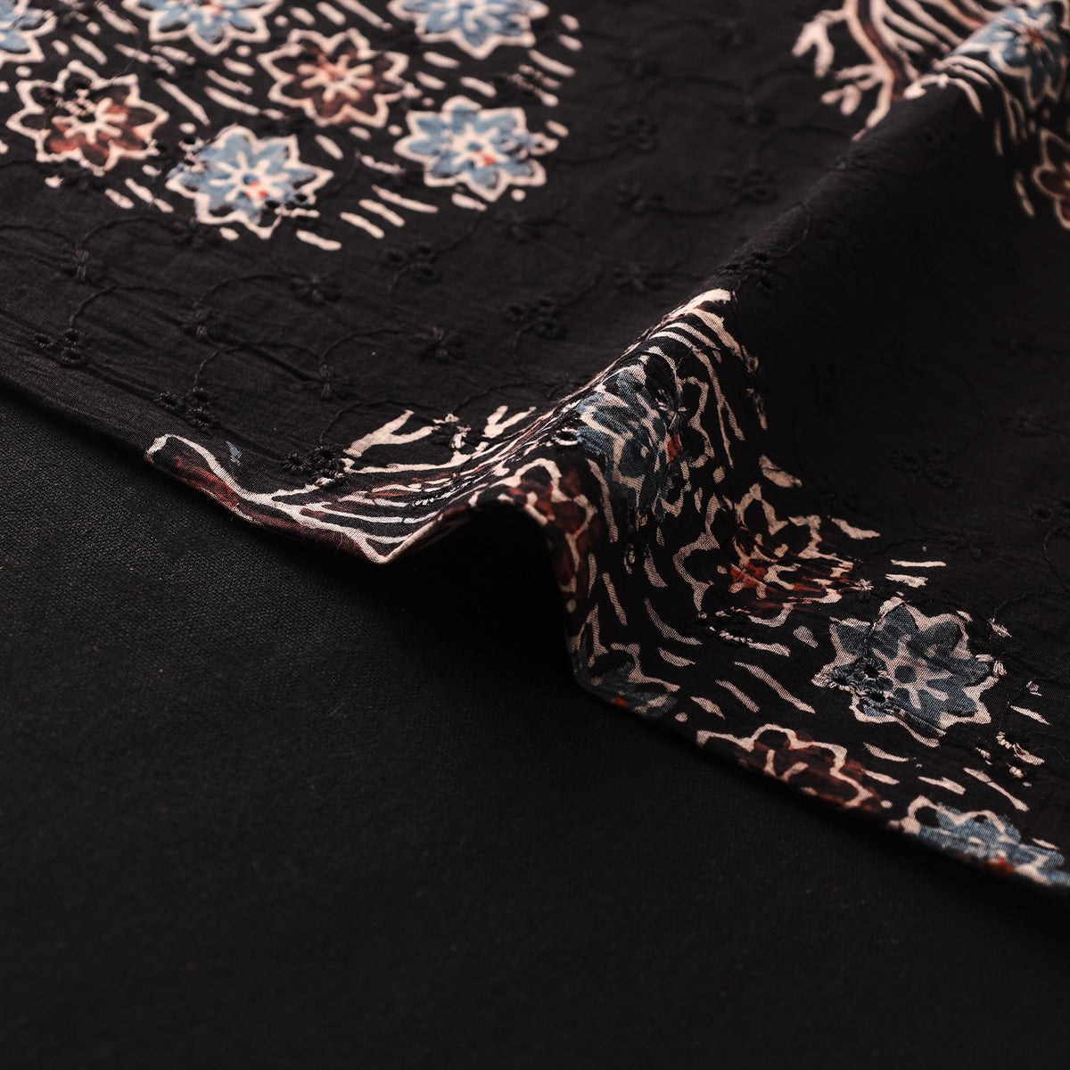 Kutch Hand Block Ajrakh Print Natural Dyed Cotton Hakoba Fabric 32