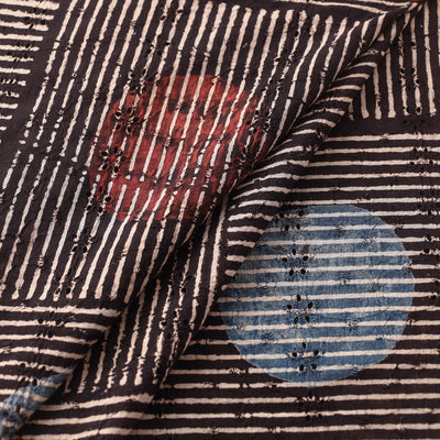 Black - kutch hand block ajrakh print natural dyed cotton