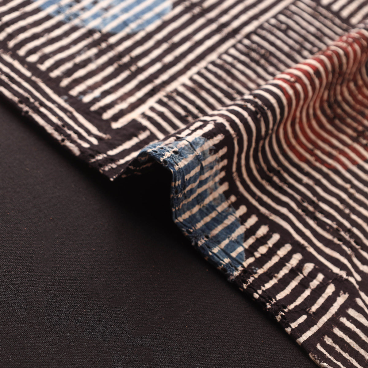 Kutch Hand Block Ajrakh Print Natural Dyed Cotton Hakoba Fabric 11