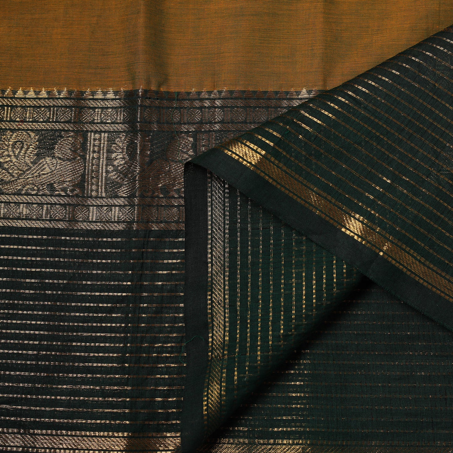 Kanchipuram Cotton Fabric with Zari Border 36