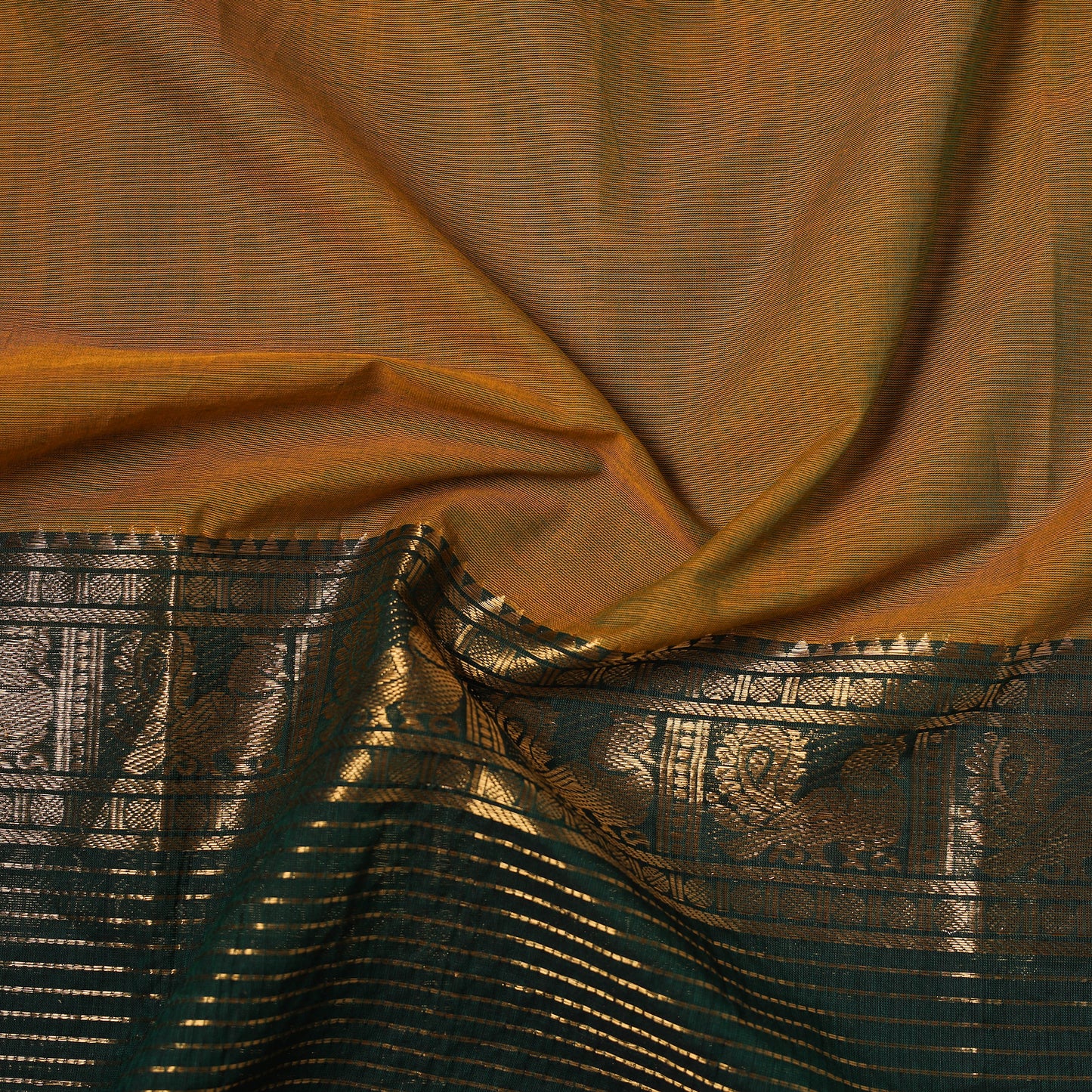 Kanchipuram Cotton Fabric with Zari Border 36