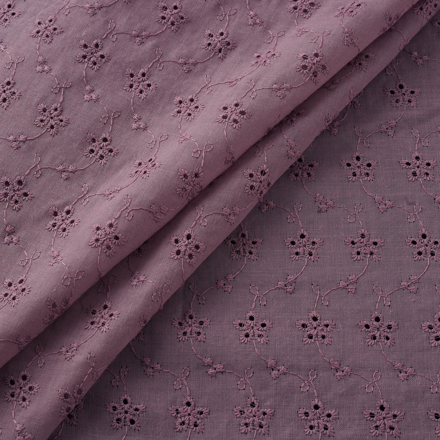 Floral Embroidered Cotton Hakoba Fabric 11