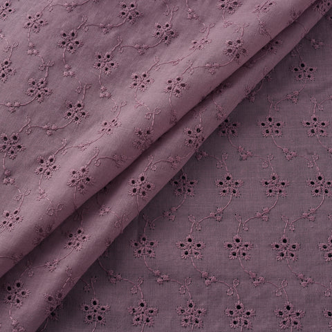 Floral Embroidered Cotton Hakoba Fabric 11