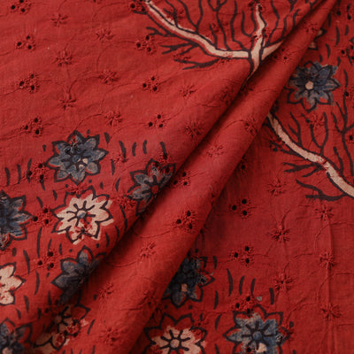 Red - kutch hand block ajrakh print natural dyed cotton