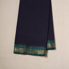 Blue - Kanchipuram Cotton Fabric with Zari Border 37