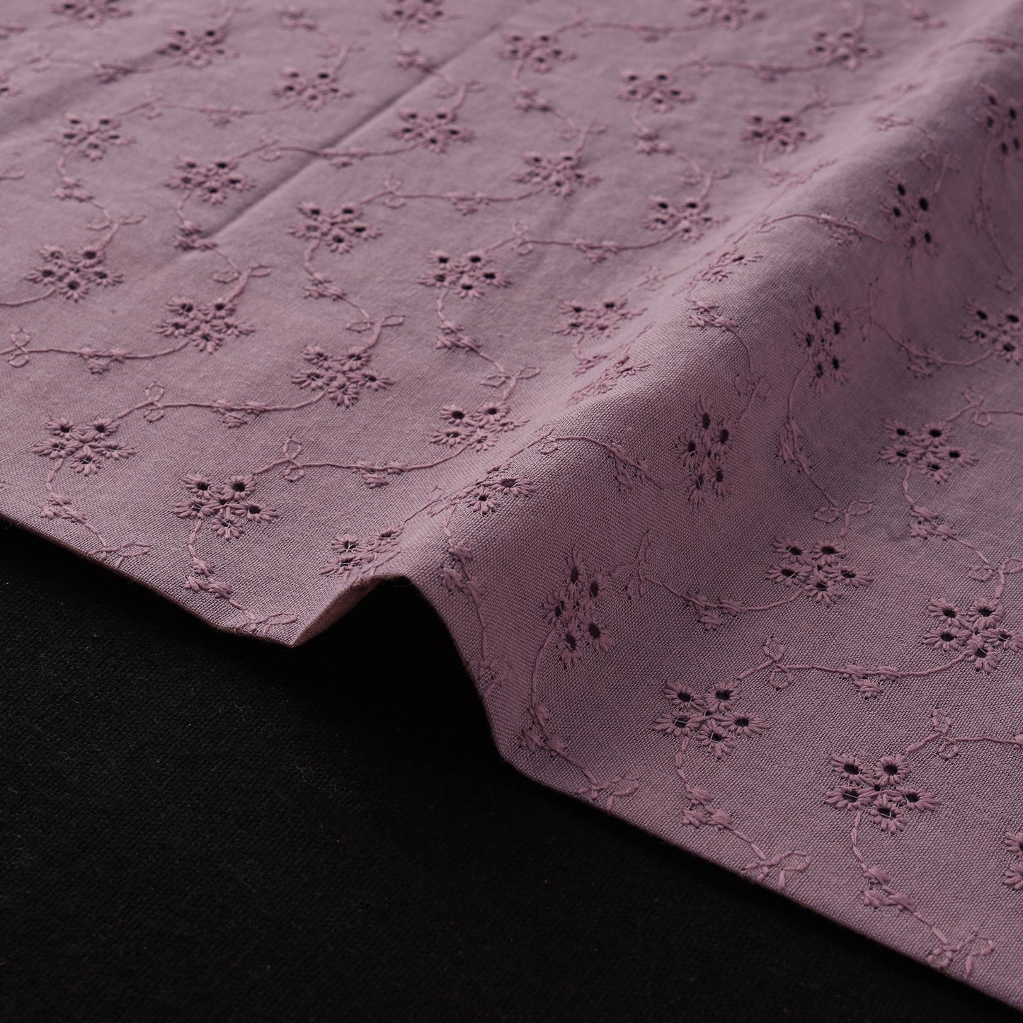 Floral Embroidered Cotton Hakoba Fabric 11