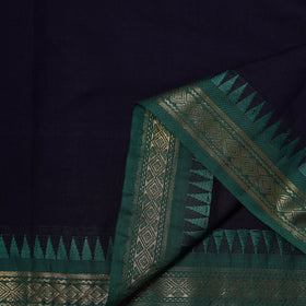 Blue - Kanchipuram Cotton Fabric with Zari Border 37