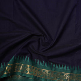 Blue - Kanchipuram Cotton Fabric with Zari Border 37