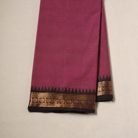 Pink - Kanchipuram Cotton Fabric with Zari Border 35