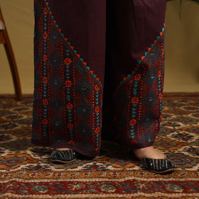 Buy Cotton Bengal Kantha Hand Embroidery Palazzo