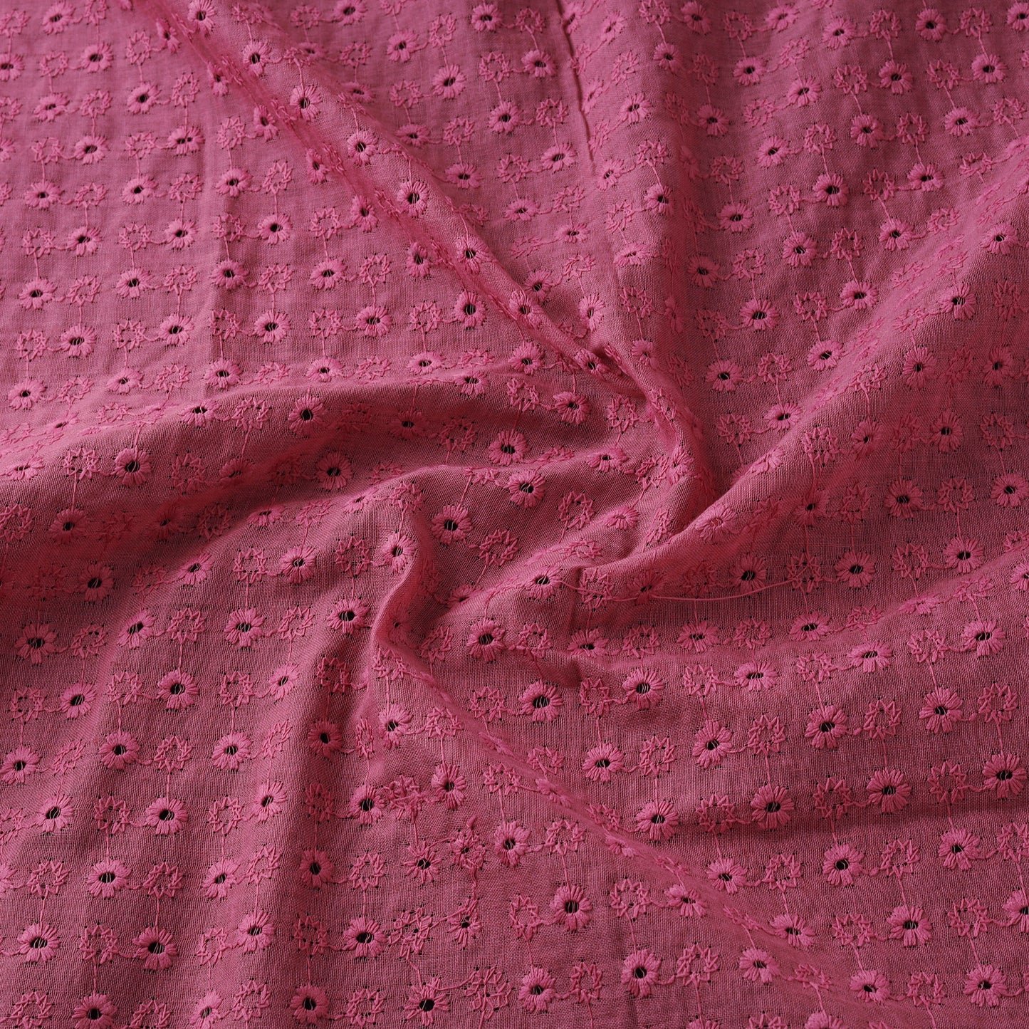 Floral Embroidered Cotton Hakoba Fabric 14