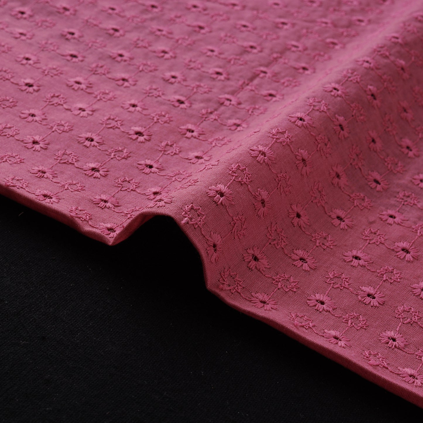 Floral Embroidered Cotton Hakoba Fabric 14