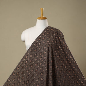 Brown - natural dyed cotton nandana fabric 13 - handcrafted