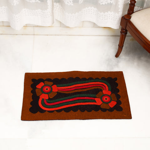 Hand Felted Pure Wool Namda Door Mat (31 in x 18 in)