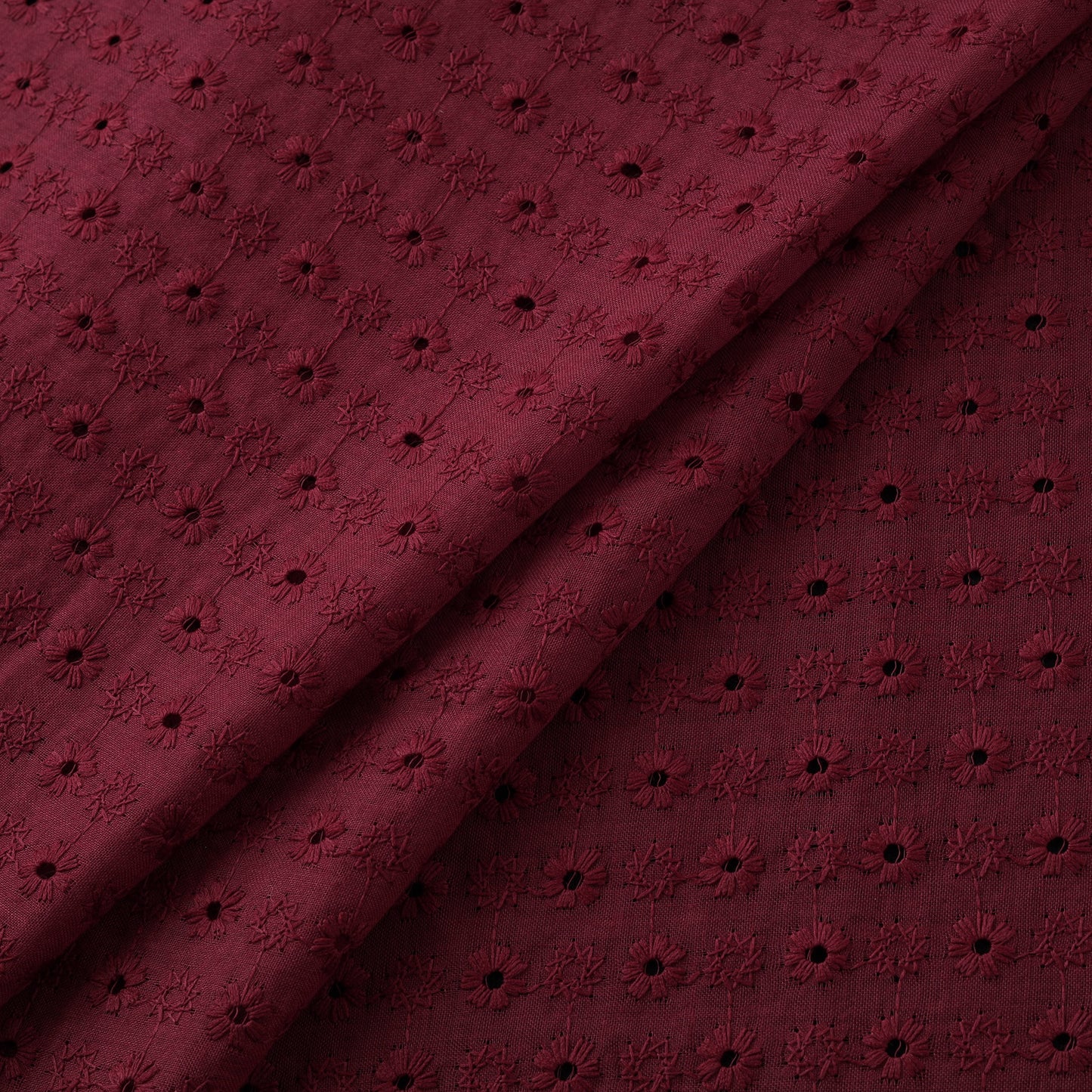 Floral Embroidered Cotton Hakoba Fabric 17
