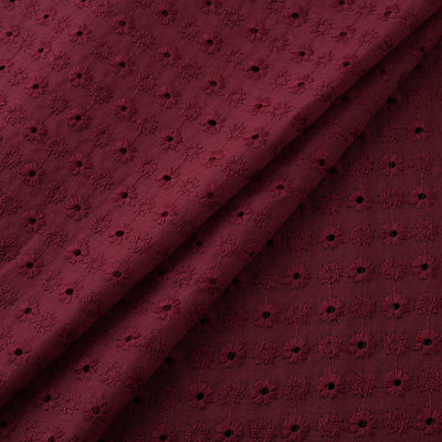 Floral Embroidered Cotton Hakoba Fabric 17