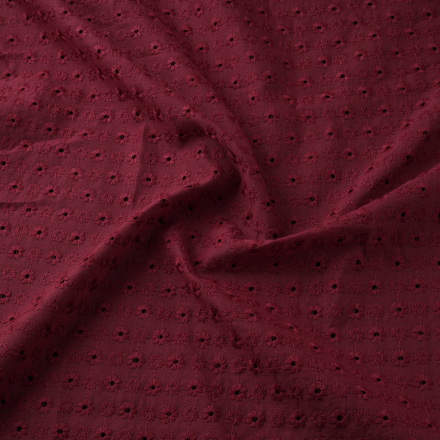 Floral Embroidered Cotton Hakoba Fabric 17