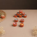 Sri Aurobindo Ashram Ball Clay Diya with Wax (Set of 10) 11