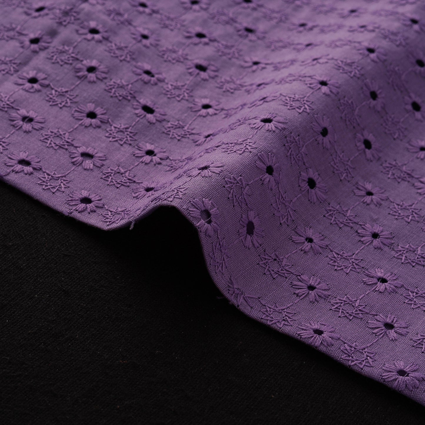 Floral Embroidered Cotton Hakoba Fabric 19