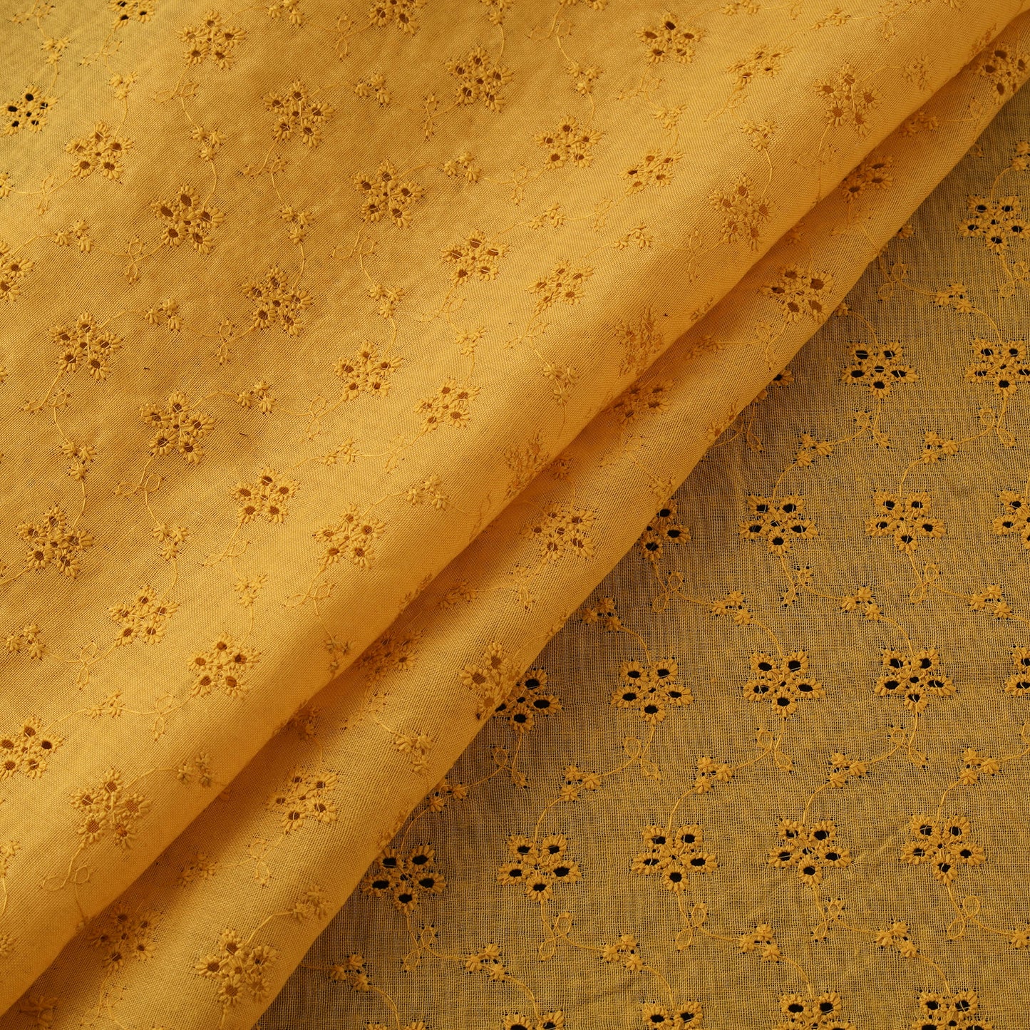 Floral Embroidered Cotton Hakoba Fabric 21