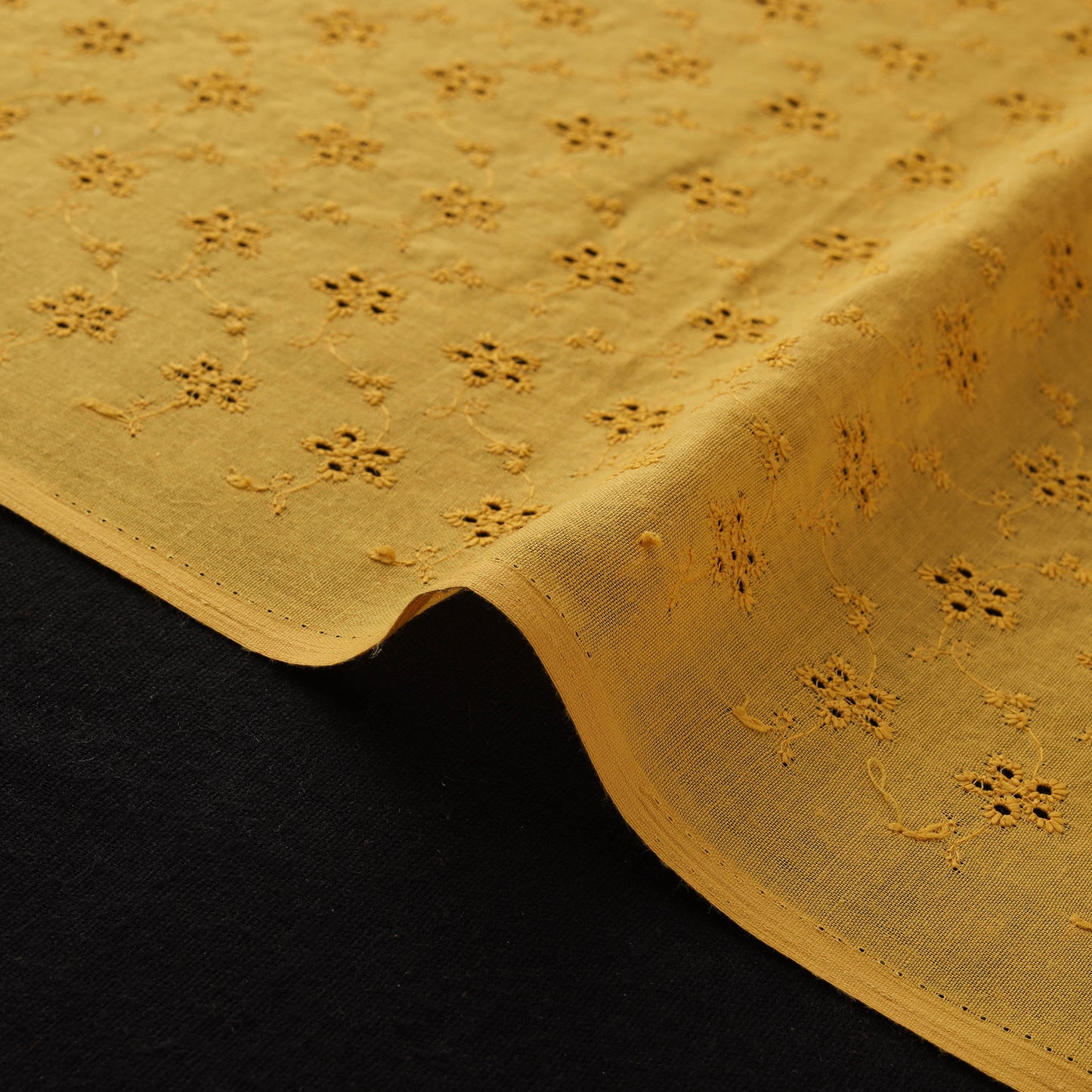 Floral Embroidered Cotton Hakoba Fabric 21