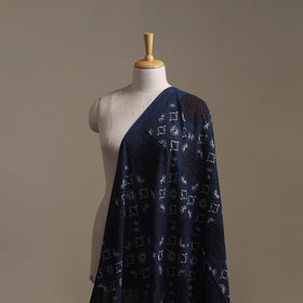 Blue - Hakoba Hand Block Ajrakh Print Natural Dyed Cotton Fabric 67