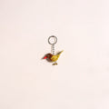 Yellow - Bird Handmade Paper Mache Keychain 06